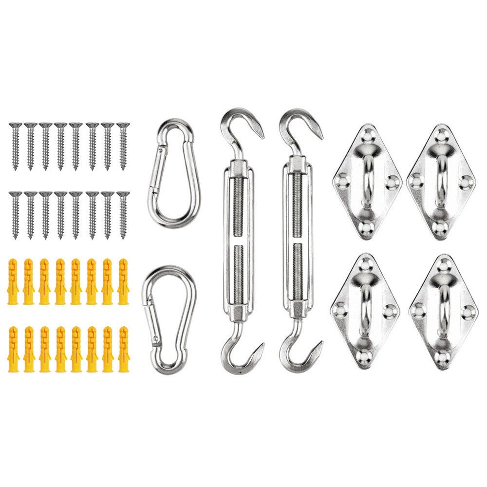 Metal Fittings Stainless Steel Sun Sail 40pcs Sun Shelter Fitting Kits Awning Special Fixed Accessories Shade Sail Accessories