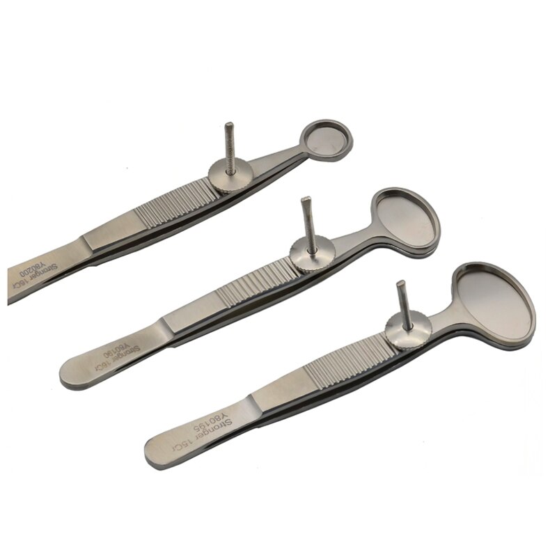 Pinzas para párpados de acero inoxidable de tres tamaños, tamaño S, M, L, chalazion, calazion, cyst, clip, herramientas para los párpados, herramientas de maquillaje, acce