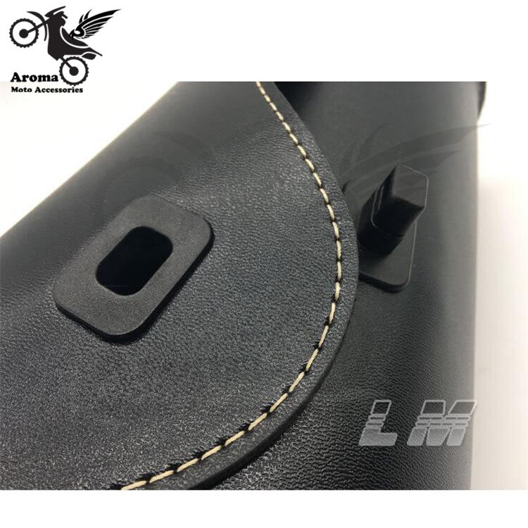 black moto saddlebag leather parts motorcycle saddle bags for suzuki honda yamaha harley luggage motorbike side tool tail bag