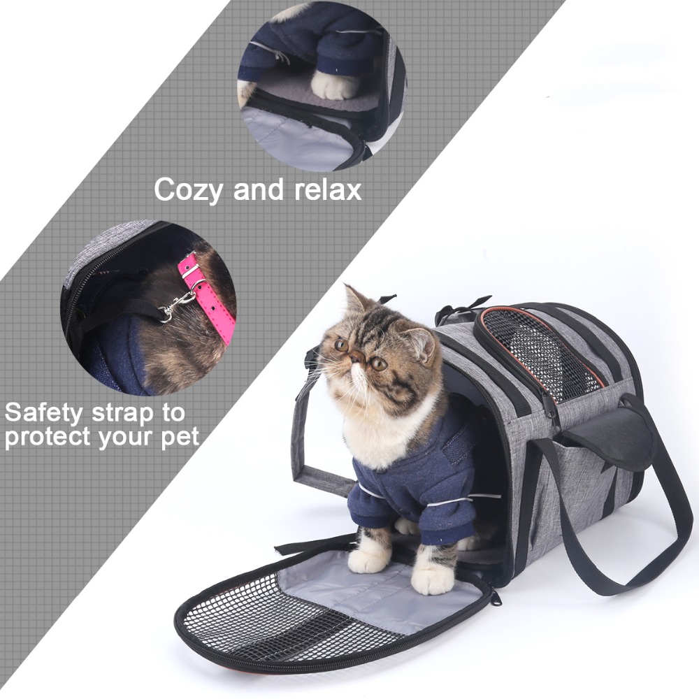 Kat Carrier Rugzak Multi-Functionele Opvouwbare Pet Puppy Hond Kat Autostoel Mand Dragen Kat Rugzak Huisdier Reizen carrier Bag