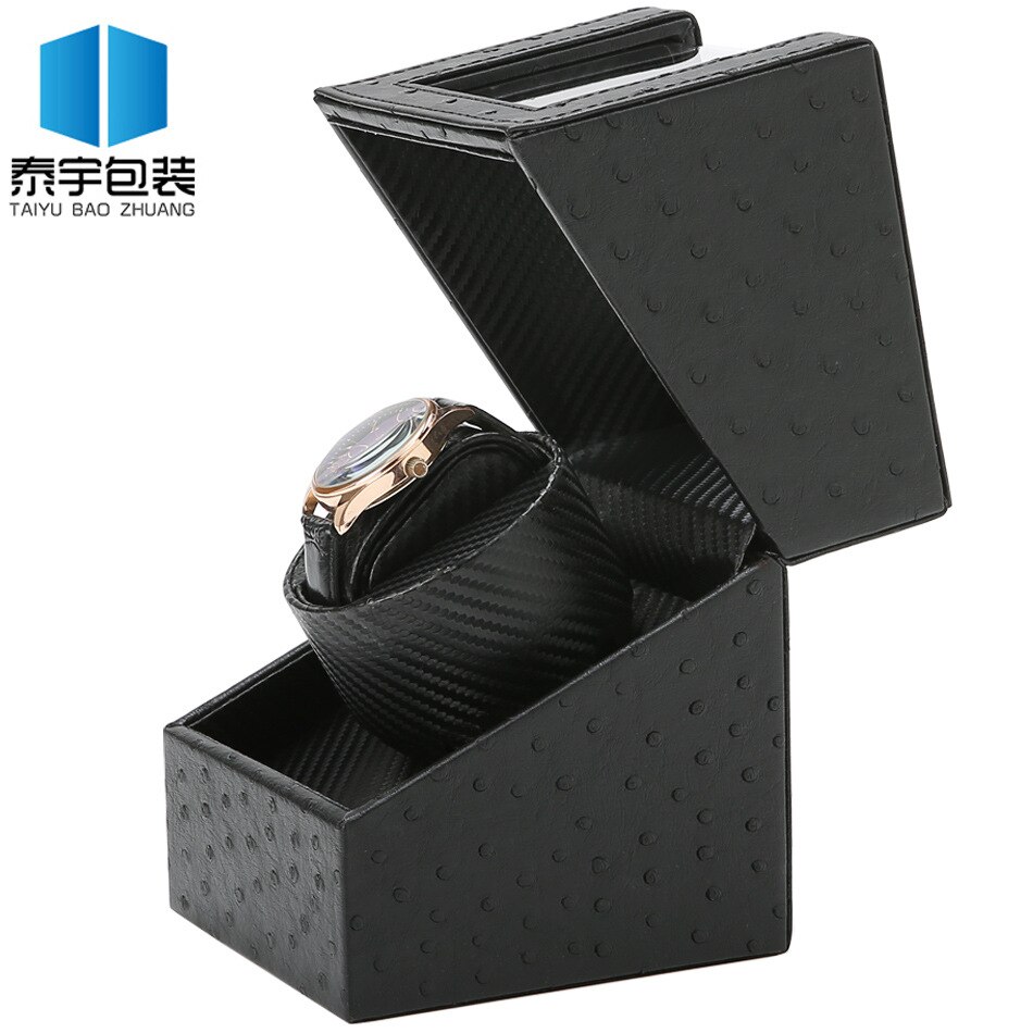 Automatic Watch Winder Box For Mechanical Watches Brand Single Watch Rotator Box Luxury Transparent Case Clock Winder: E