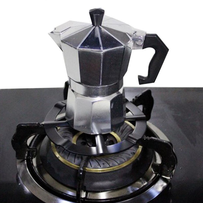 Bærbar komfyrtopp kaffetrakter hylle småkoker trygg kjøkken moka gryte aluminiumsstøtte redusering gasskomfyr holdbart tilbehør