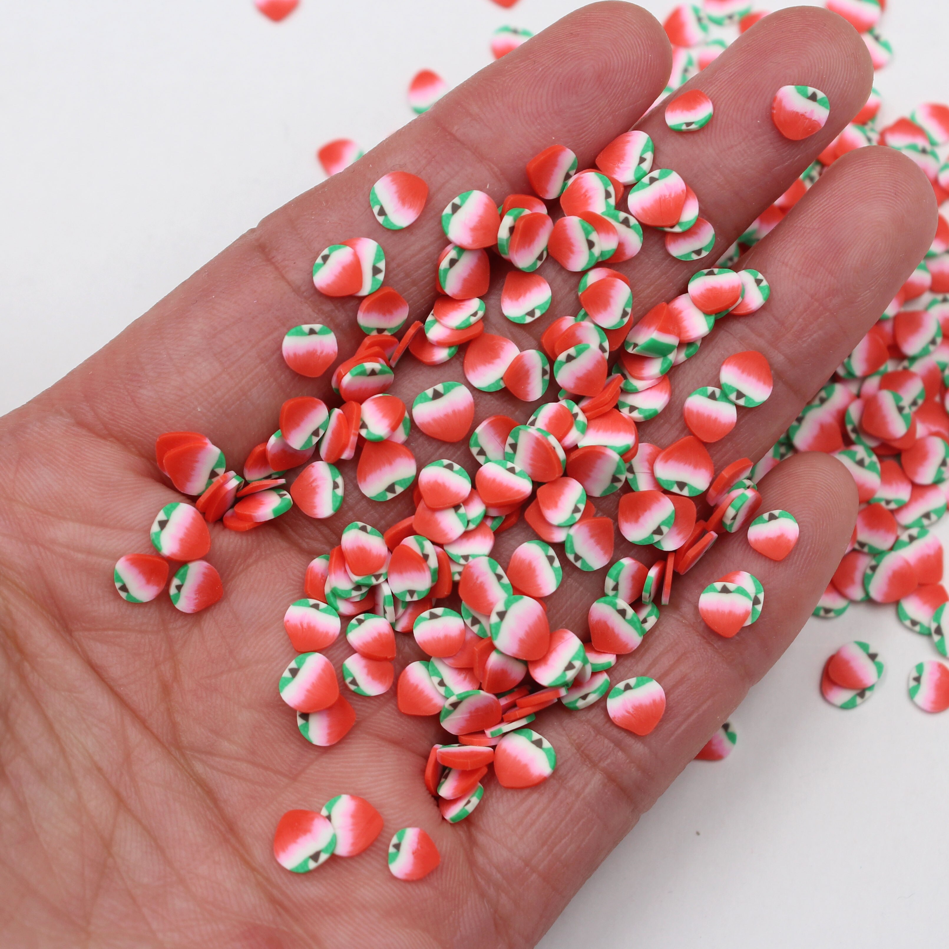 100g/lot Fruits Polymer Soft Clay Juicy Peach Sprinkles or Arts and Mobile Decoration DIY Crafts Filler Accessories
