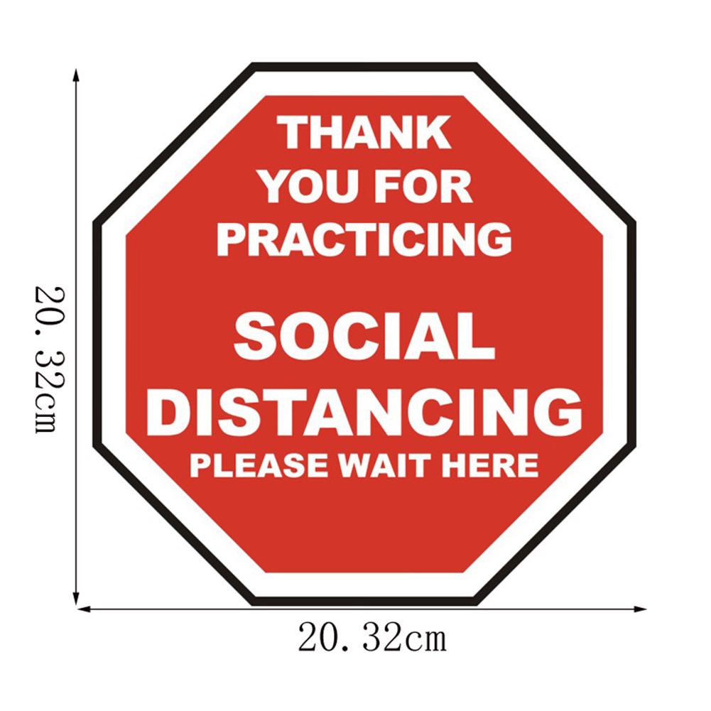 Please Practice Keep Distance Floor Sign Innovative Anti-slip Decal Sticker for Hospital Malls Bathrooms Public Areas