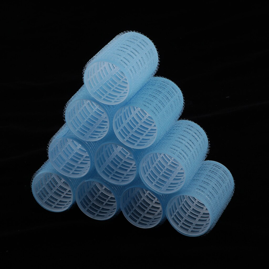 10Pcs/Pack Large Medium Small Hair Rollers Self Grip Styling Roller Self-Adhesive Roll Curler Beauty Tool Hairdressing Curlers: 40mm