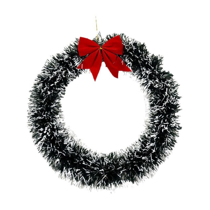 Christmas Wreaths Garlands For Door Hanger Outdoor Hanging Garland Home Window Fireplace Decorations: E