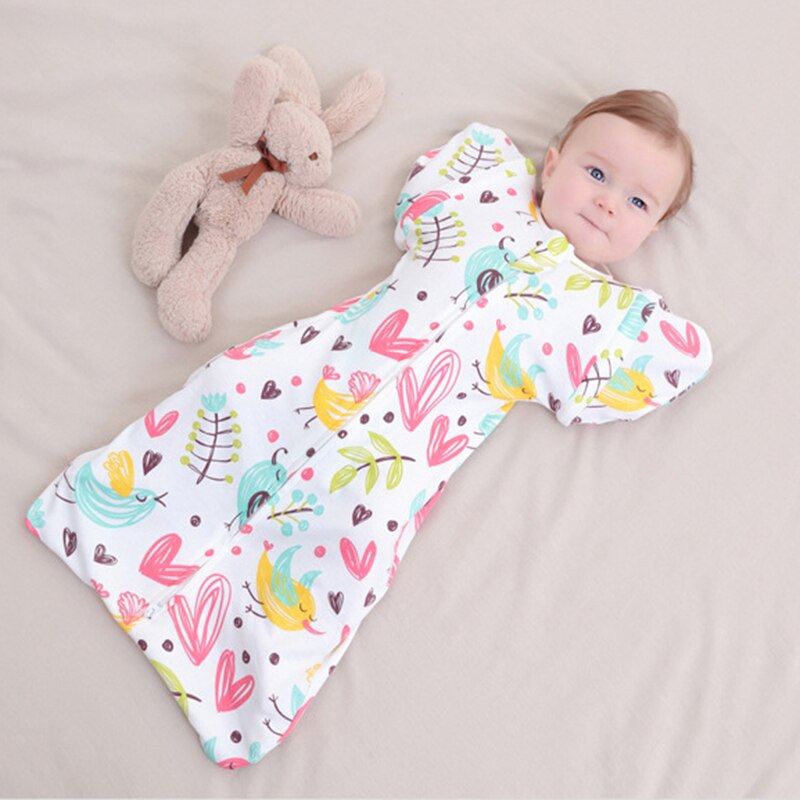 Pasgeboren Pajama Slapen Zak Baby Jongen Meisjes Katoenen Sleepsack Zip Up Inbakeren Anti-Beangstigend Peuter Slaapzak Baby Kleding