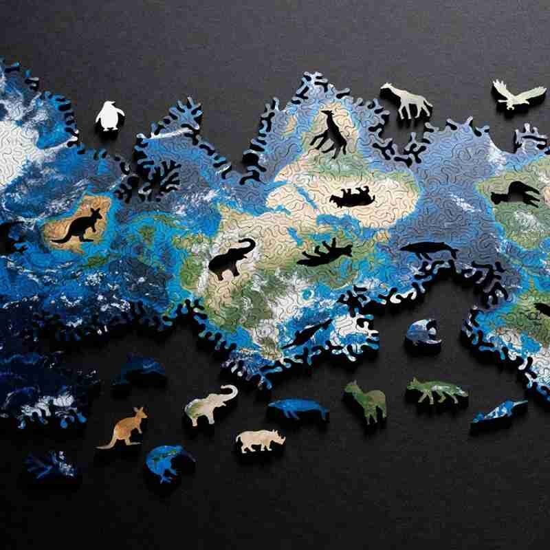 Houten Puzzel Regenboog Aarde Universe Vorm Puzzel Oneindige Lus Specifieke Diy Gboard Game Kids Volwassen Uitdagende Speelgoed