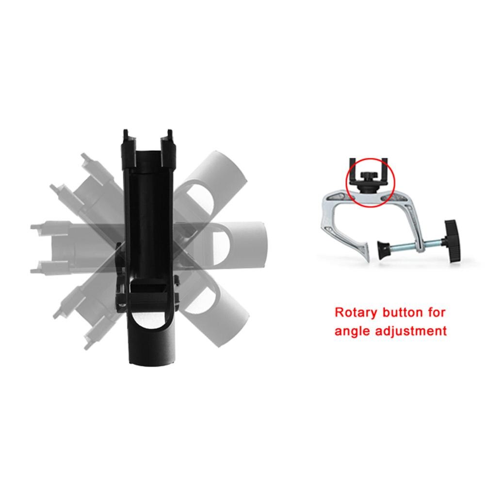 Fishing Rod Holder clamp on Adjustable Removable 360 degree Kayak Boat Support Pole stand Bracket Plastic Fishing Rod Holder