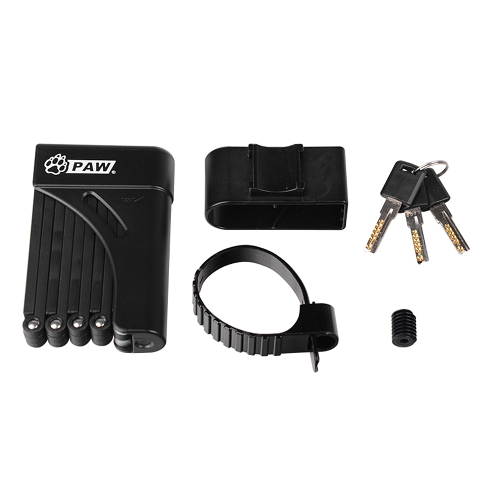 PAW anti-diefstal Fietsslot Professionele 9 STKS Opvouwbare Fiets Lock MTB Road Cyclus Keten Lock 65*105mm Fietsen Steel Sloten