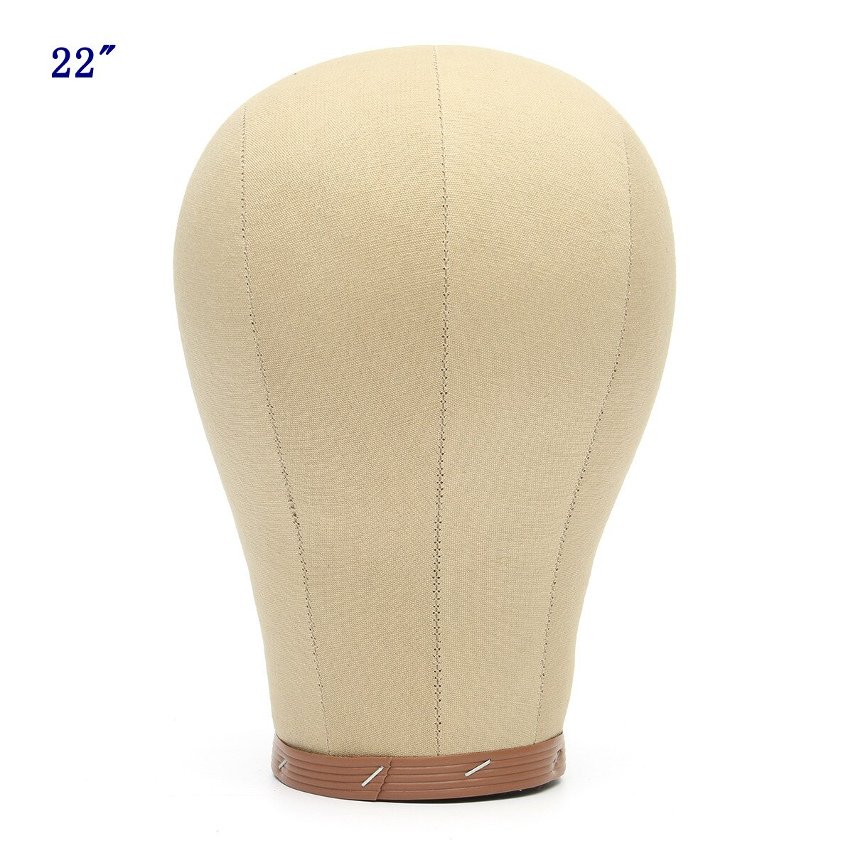 Training Mannequin Head Canvas Covered Plastic Foam Filled Block Head Display Styling Mannequin Manikin Head Wig Stand 22-23"