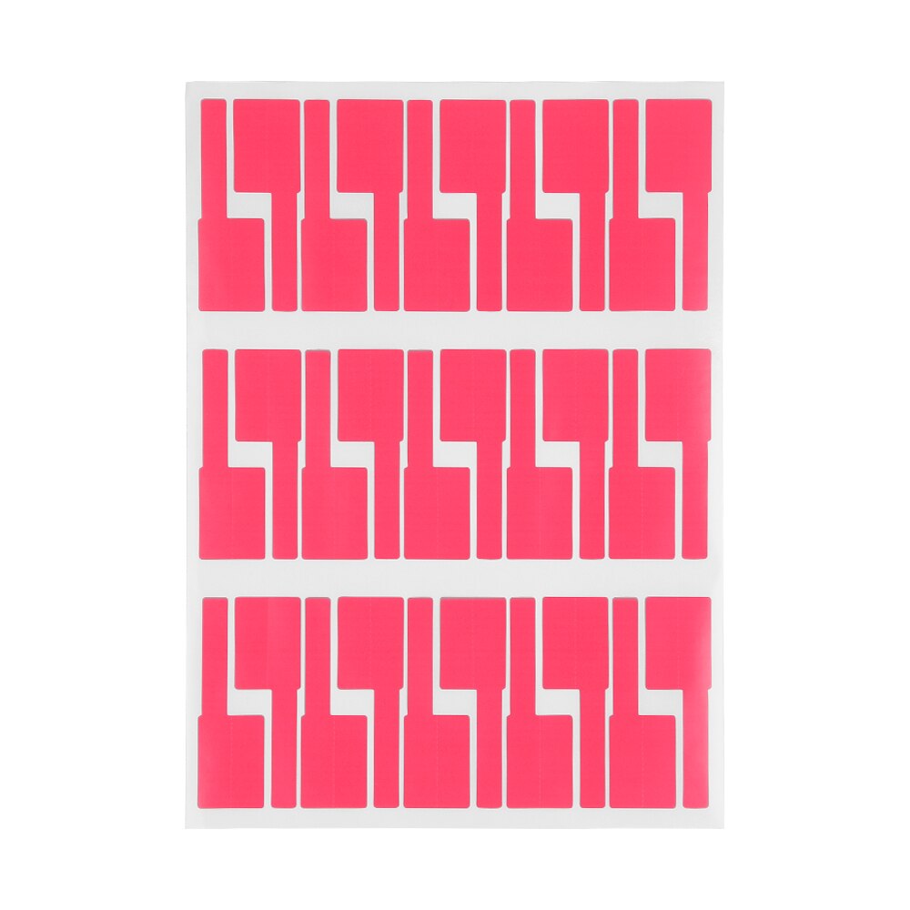 Waterdichte netwerkkabellabels, identificatielabels, zelfklevende vezelorganizers, kleurrijke, handige markeerstift: Rood -60 stuks