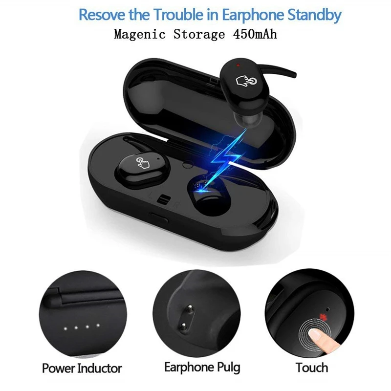 Y30 TWS Bluetooth Earphone Hearing Aid Wireless earphone Touch Control Motion waterproof earphone microphone Music earphone