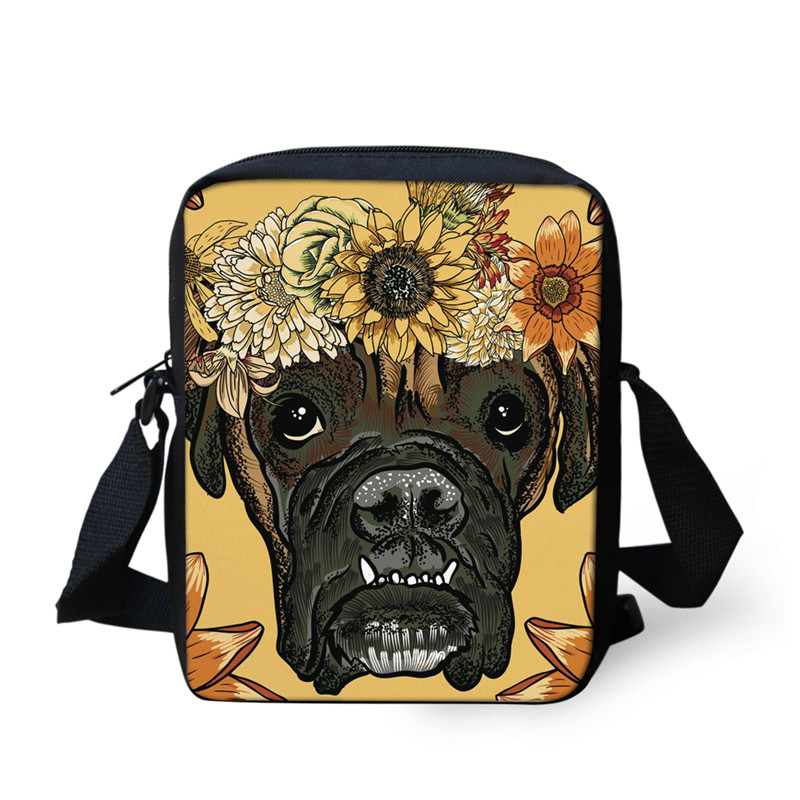 FORUDESIGNS Boston Terrier Girls Small Messenger Bag Boys Daily Shoulder Bag Pomeranian Printed Women Lightweight Crossbody Bag: Z2512E