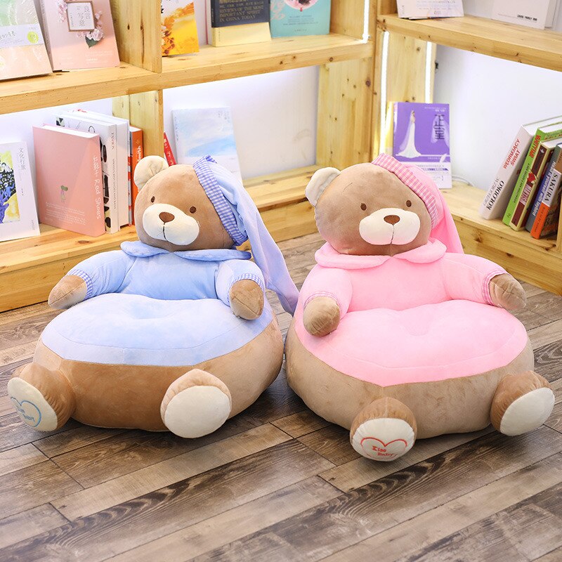 Cómodo y suave sofá cama de dibujos animados de dormir perezosa para niños bebé peluches sofá mascota suministro de Navidad de cumpleaños