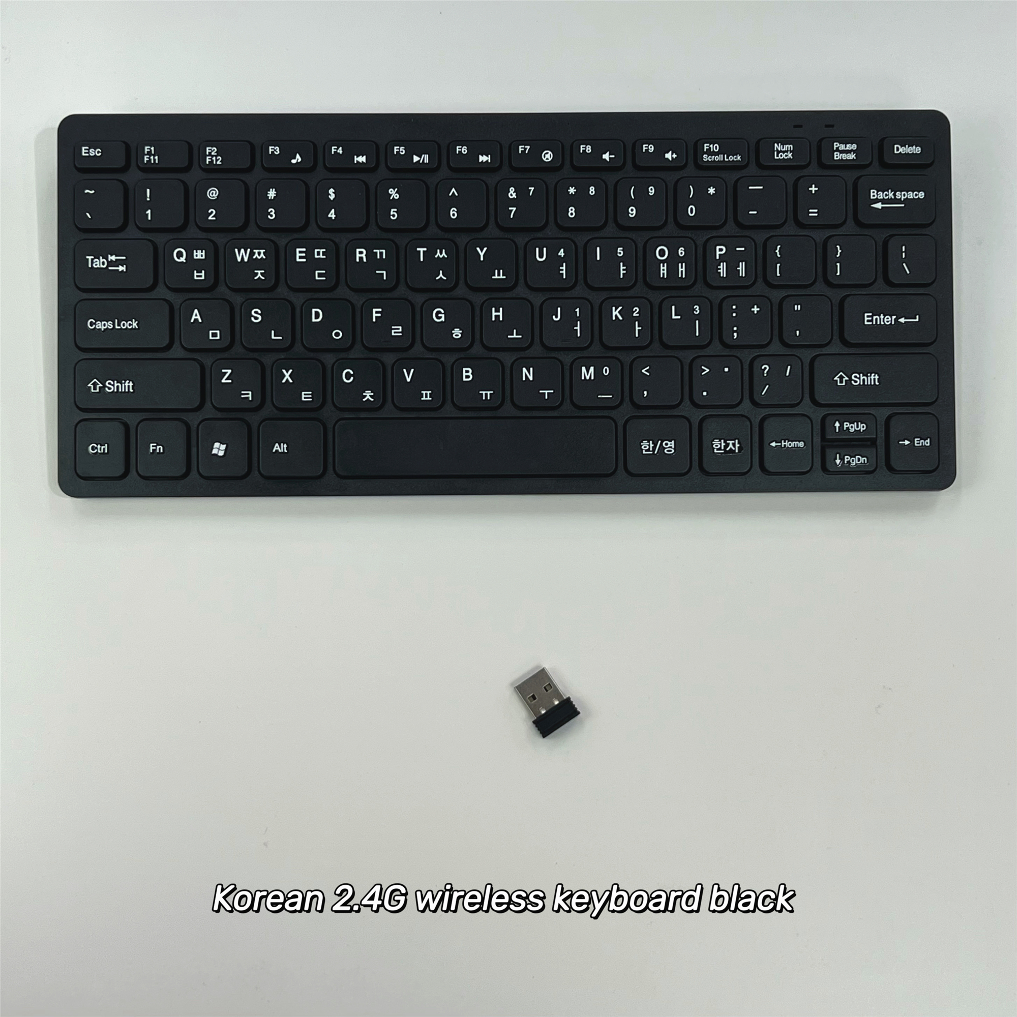 Korean 2.4G Wireless Keyboard and Mouse Protable Mini Keyboard Mouse Combo Set For Notebook Laptop Mac Desktop PC Computer: Blue