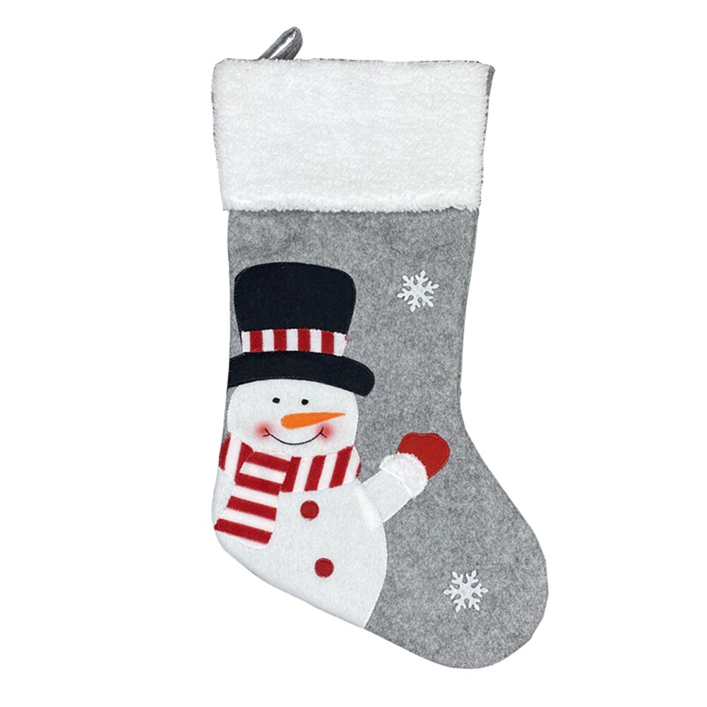 Santa Socks Year Knitted Christmas Socks Children Candy Bag Socks Christmas Tree Ornaments: B