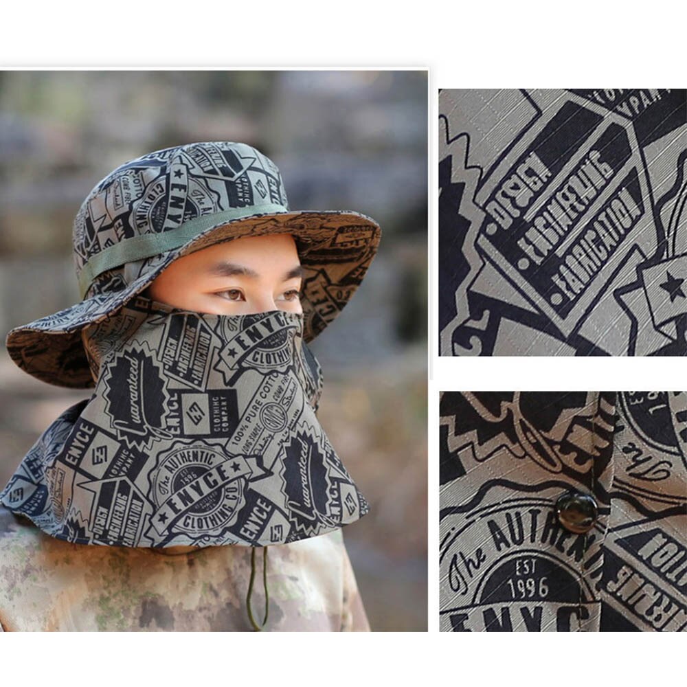Zon Camouflage Hoeden Mannen Outdoor Vissen Caps Bergbeklimmen Cap Visser Hoed Mesh Mosquito Insect Hoed Bug Reizen Camping Cap