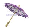 Gran venta sombrilla paraguas bordado encaje para decoración para de Boda nupcial: Purple
