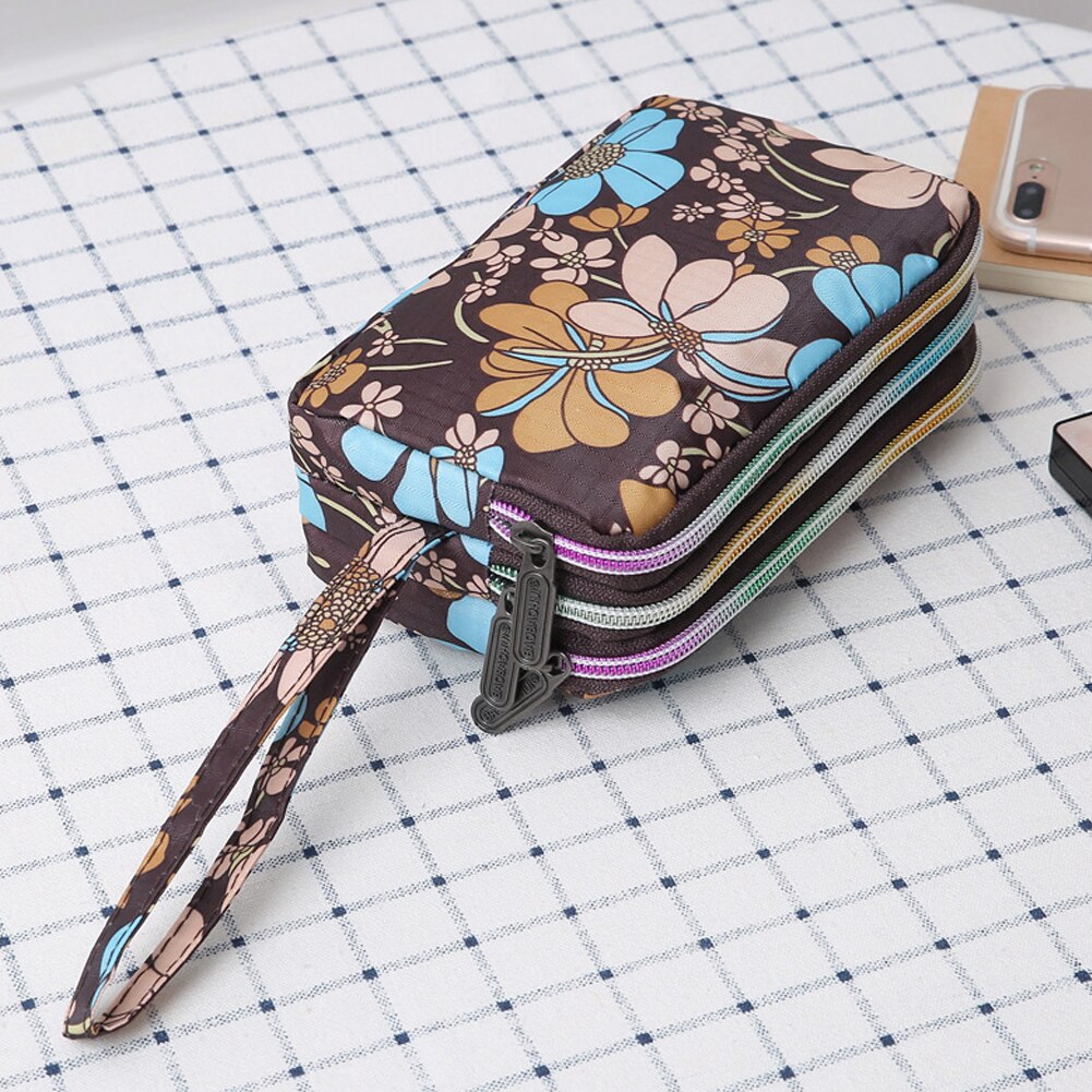 Portefeuilles en toile étanche pour femmes, portefeuilles pour téléphone, étui à poignet, pochette, sacs de maquillage et cosmétiques: B