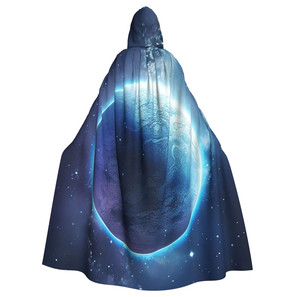Planeta terra longo capa com capuz bruxa traje medieval cosplay capa halloween vampiro adulto unisex: Preto