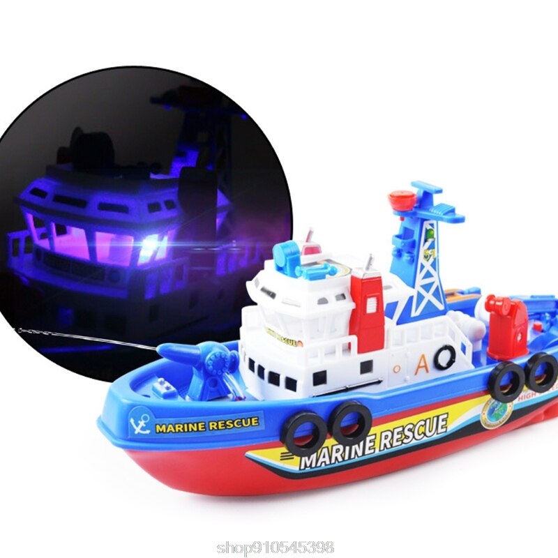 Fast Speed Music Light Electric Marine Rescue Fire Fighting Boat Toy for Kids N12 20