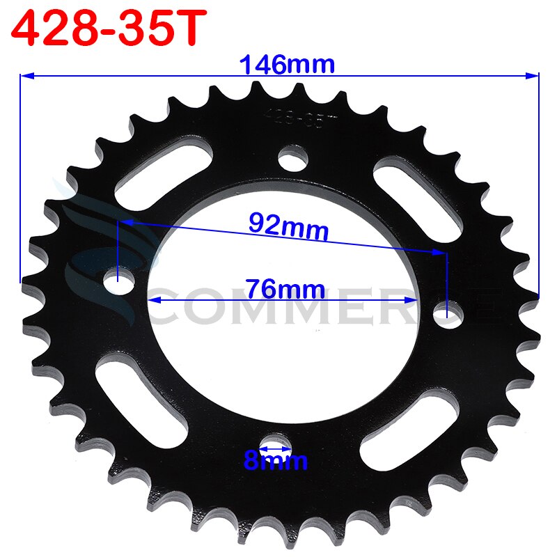 420/428 Chains 35T/37T/39T/41T/43T/45T/48T Motorcycle Chain Sprockets Rear Back Sprocket Cog For 110cc 125cc 140cc Dirt Pit Bike: 428-35T