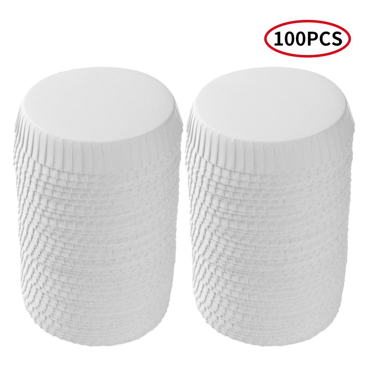 100 tapas de vasos de papel antisalpicaduras desechables tapas para beber zumos apilables tapas de tazas de té y café para el hogar Oficina barras KTV: White 70mm