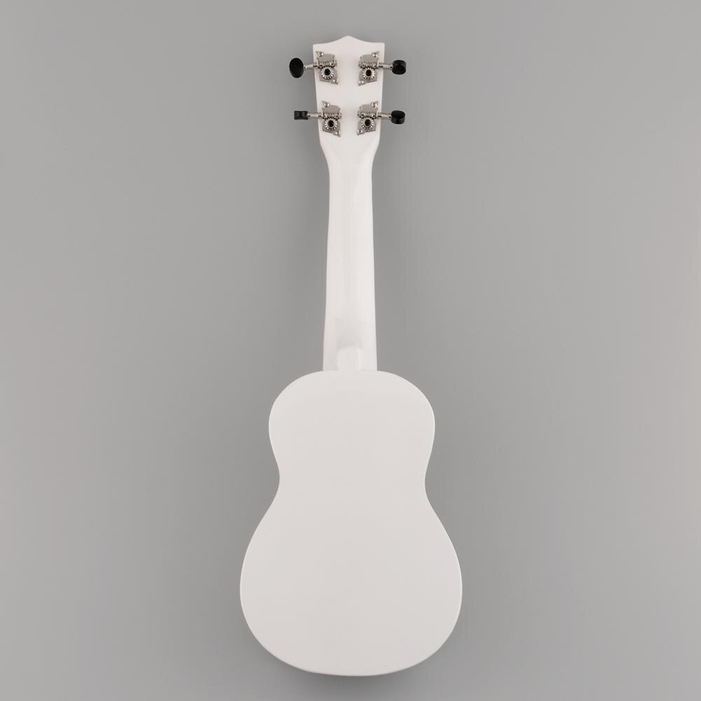 Mini 21'' Soprano Ukulele 12 Frets Instrument Hawaiian Style Guitar White