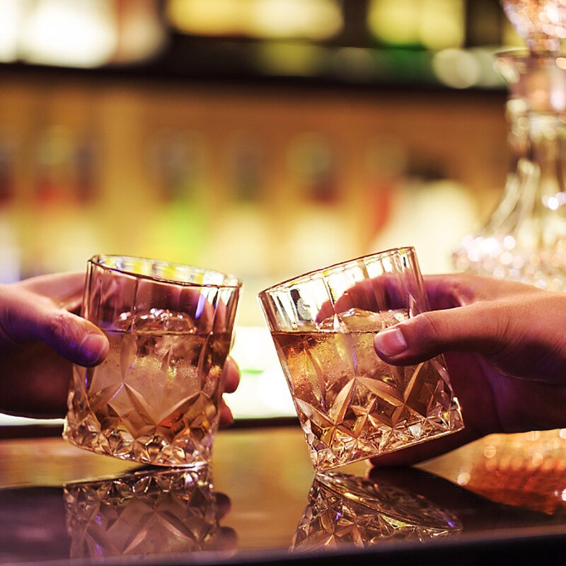 6 teile/satz Whiskey Wein Glas Bahre Saft Kristall Tasse Whiskey Brandy Wodka Gläser 11 entscheidungen transparent Bar Verein Küche Dekor