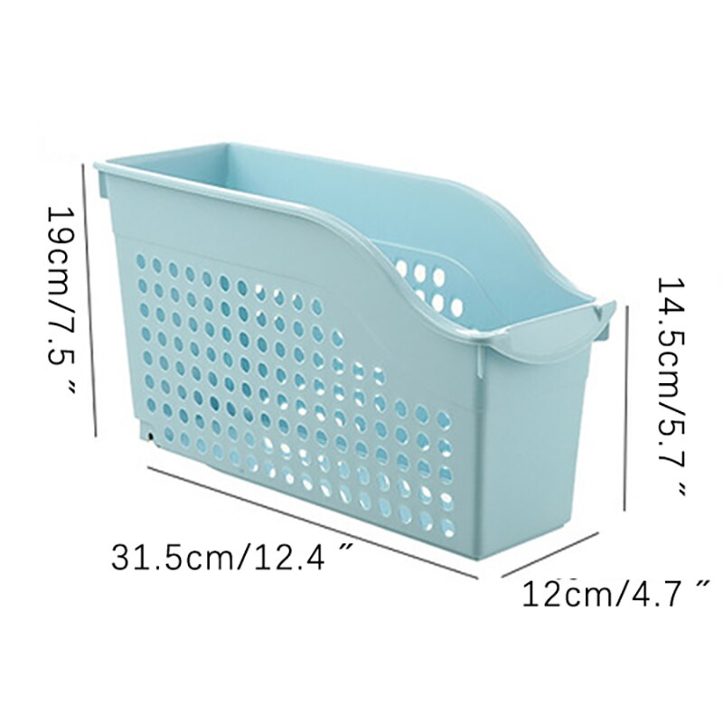 Kitchen Cabinet Storage Baskets with Wheel Refrigerator Desktop Organizer for Seasoning Bottles Vegetable Space-saving organizer: Blue Narrow Type