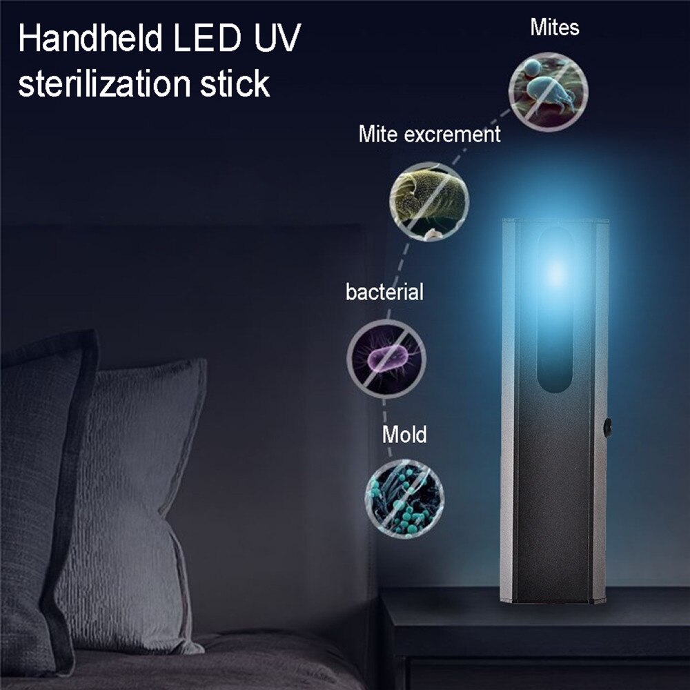 Portable Mini UV Disinfection Sterilizer Lamp LED Handheld Ultraviolet Germicidal Light USB Power Holding Ultraviolet Lamps