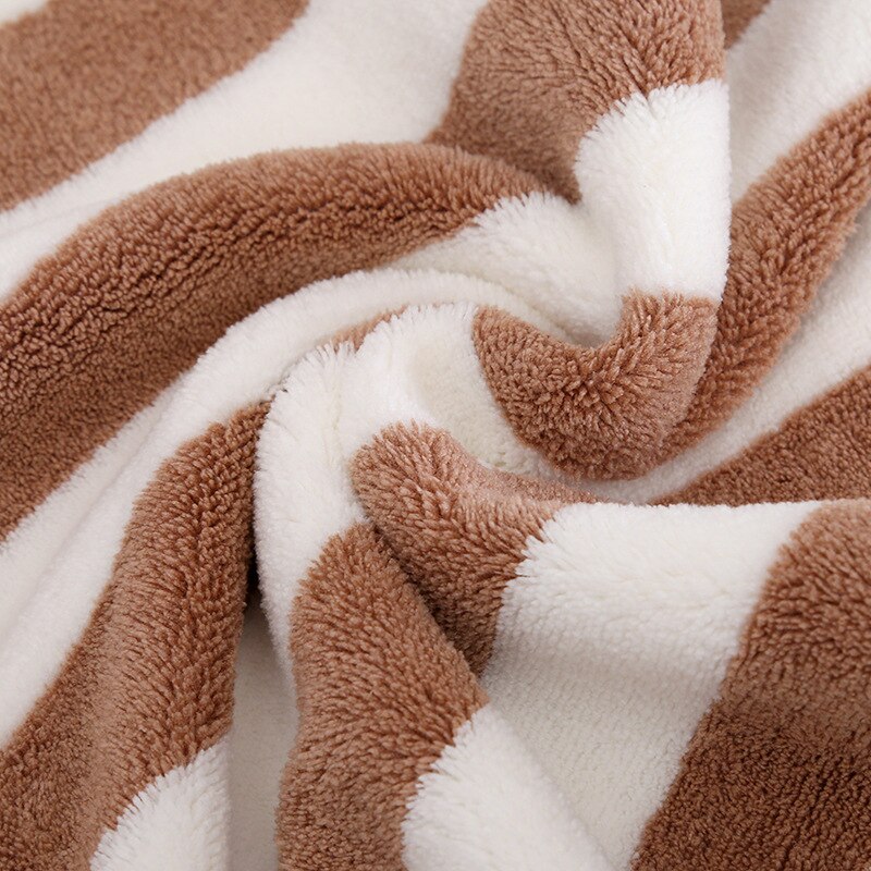 Microfiber Saliva Wide Stripes Towel Thicken For Face Hand Sport Handkerchief Children Adult Women Girl Boy