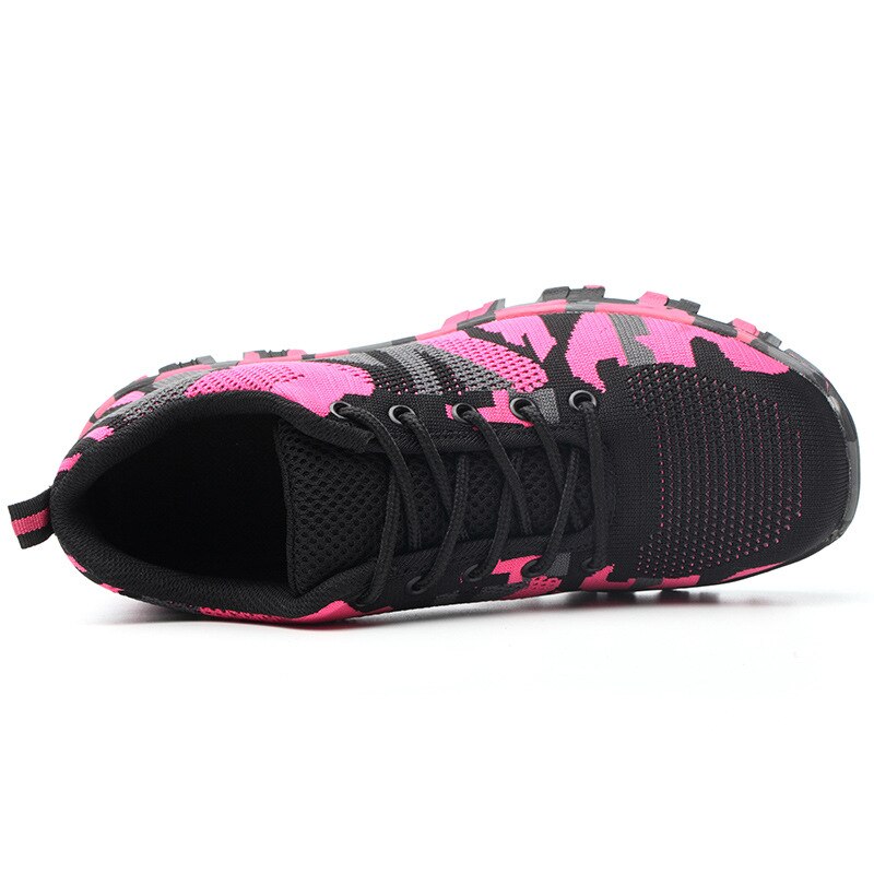 Veiligheid Schoenen Roze Voor Vrouwen Stalen Neus Schoenen Werk Sneakers Mannen Punctie Proof