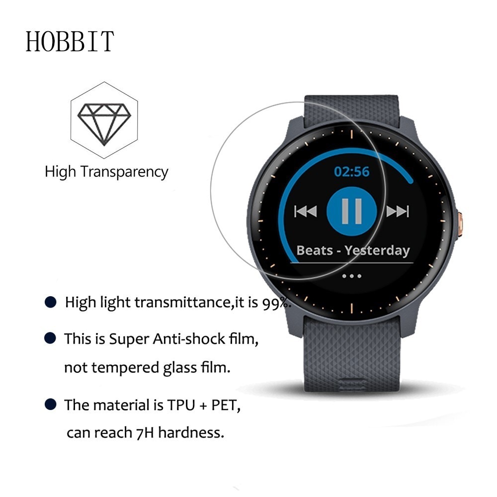 savvies Verre Trempé pour Garmin Vivoactive 3 / Forerunner 45 / Approach S40 (3 Pièces) Vitre Protection Ecran, Film Trempé de Verre, Dureté 9H
