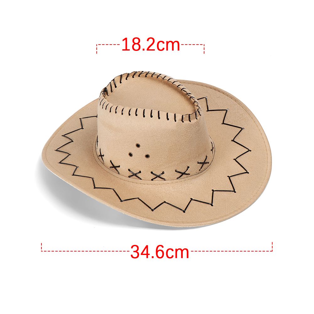 Sombrero de vaquero de gamuza occidental para hombre y mujer, gorros de vaquera a la , vestido de West, sombreros de , gorra Unisex