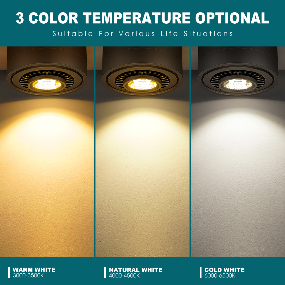 Hoek Verstelbare Dimbare Opbouw Downlight led Plafondlamp 5W 7W 9W 15W LED COB Spot Light AC110/220V Plafondlamp