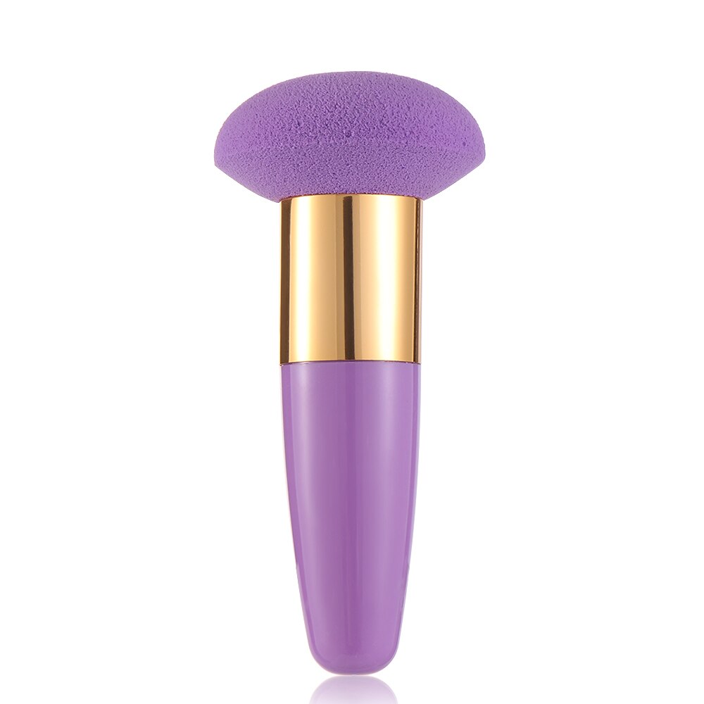 1Pc tête de champignon bouffée fond de teint éponge liquide beauté cosmétique poudre bouffée avec poignée lisse femmes visage maquillage outils directe: Purple