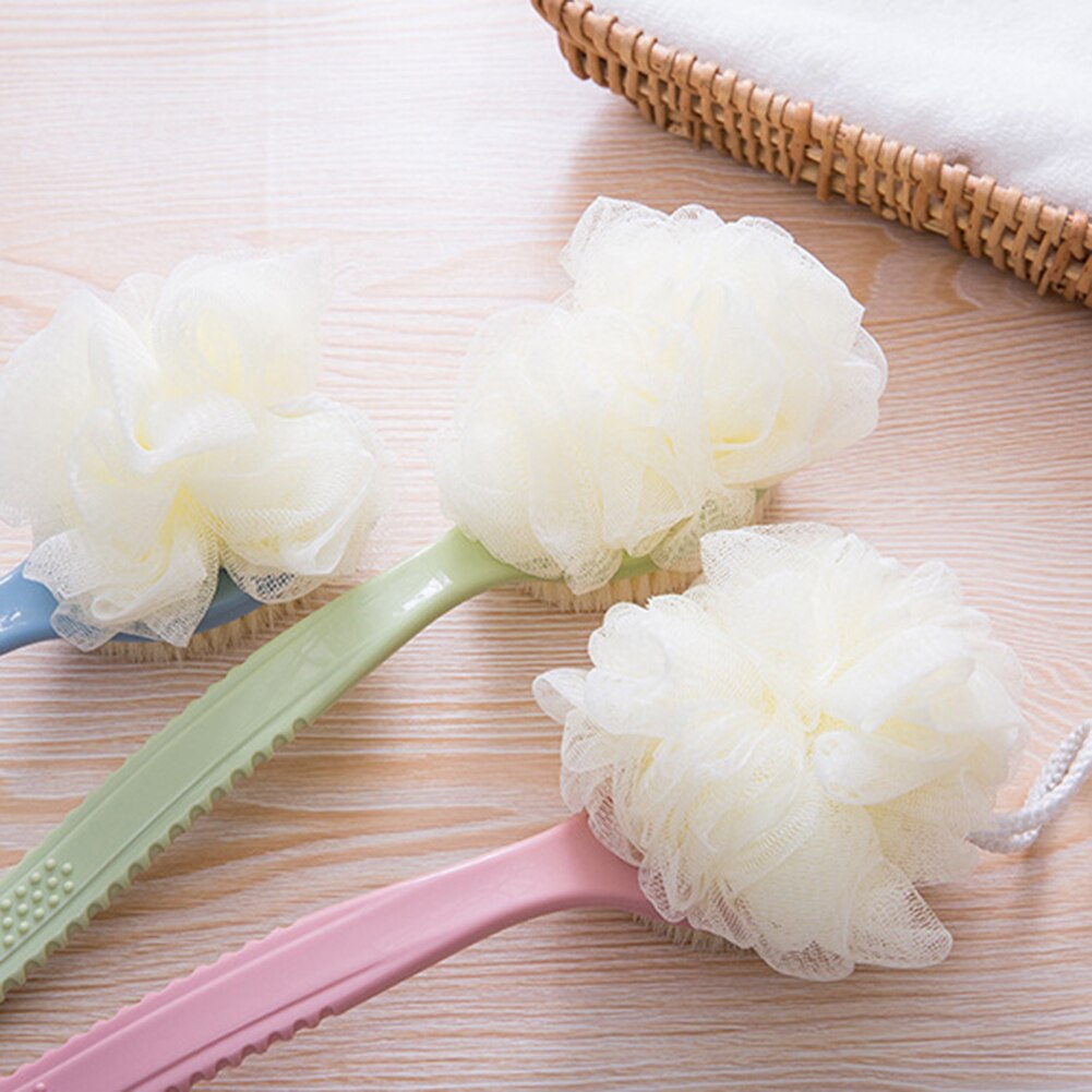 1Pc Zachte Haren Massage Borstel Lange Steel Body Reiniging Douche Gereedschap Bad Lelie Dode Huid Body Massage Borstel Bad borstel