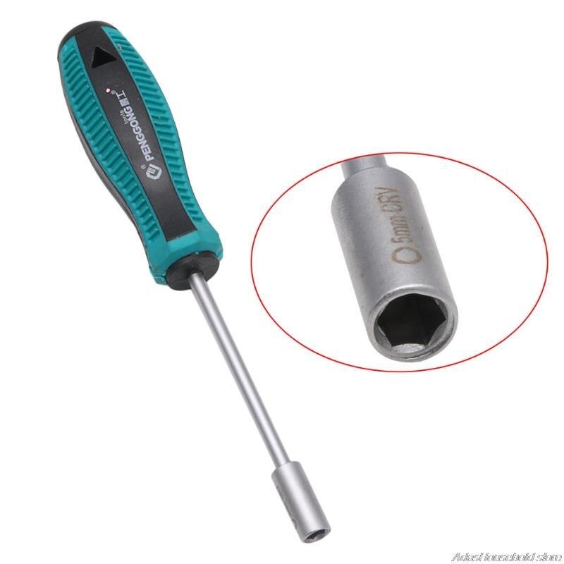 4/5/6/7/8/9/10/11/12/13/14 mm Metal Socket Driver Wrench Screwdriver Hex Nut Key Nutdriver Hand Tool no12 21: 5mm