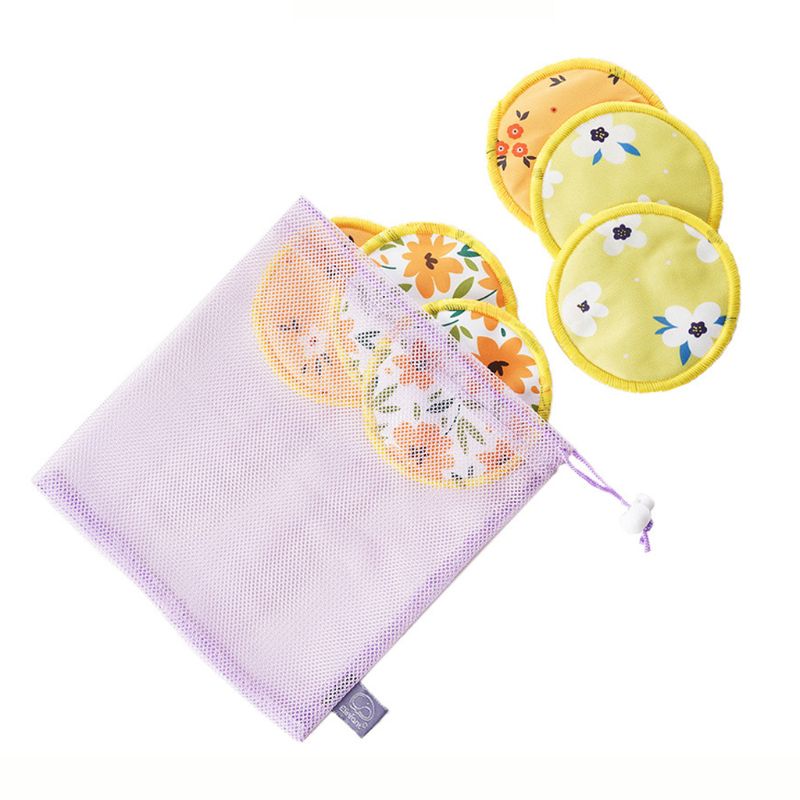 . Bamboo Nursing Pads with Laundry Bag Washable Feeding Pad Reusable Breast Pads: B