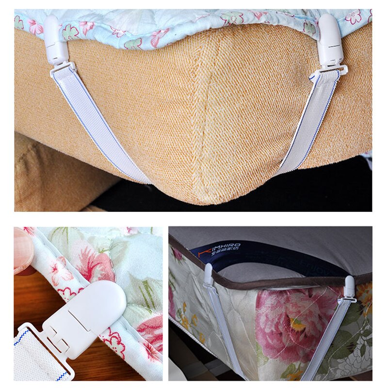 4 Stks/set Nylon Laken Klem Matrashoes Dekens Grijpers Cliphouder Fasteners Elastic Set Woonaccessoires