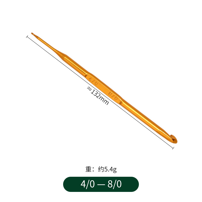 Agujas de ganchillo de aleación de aluminio para costura, gancho de doble cabeza para manualidades, tejido hecho a mano, hilo para tejer ropa, herramientas para principiantes, 2/0- 7/0: plum