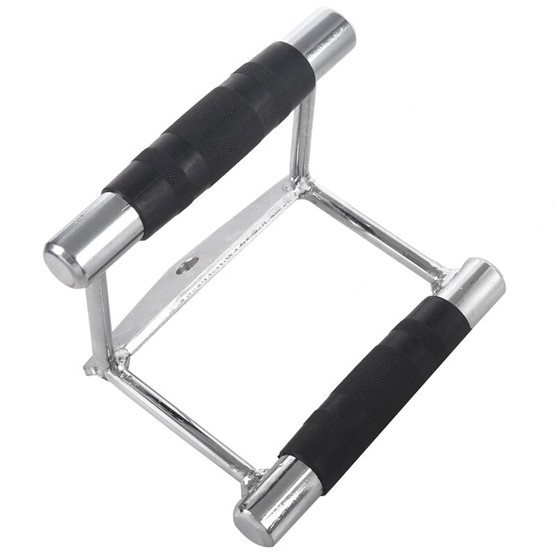 ABGZ-Stirrup Multi Gym Attachment Home Grip Bar Workout Rubber Handle Seated Row Chinning Cable