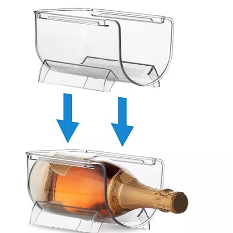 4 Stuks Wijn Houder Wijnrek Transparant Bier Flessenrek Wijn Organizer Opslag Fles Houder Keuken Accessorie Botellerode Vino