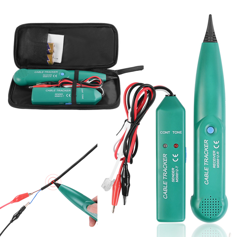 MS6812 LAN Network Cable Tester For UTP STP Cat5 Cat5E Cat6 Cat6E RJ45 RJ11 Telephone Wire Tracker Tracer