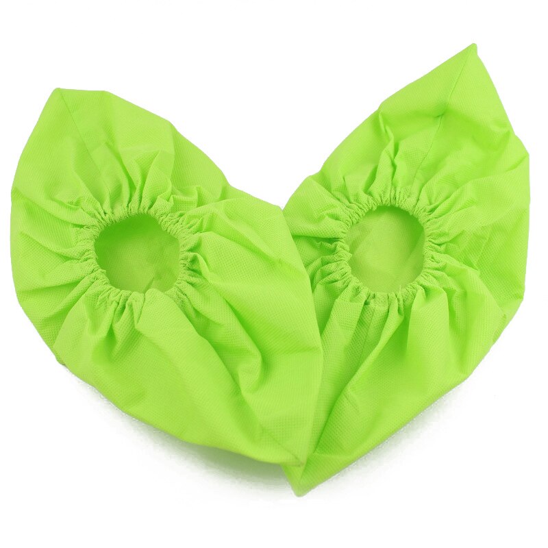 Couvre-chaussures de couleur unie, 1 paire, couvre-chaussures élastique, épais, réutilisable, antidérapant, lavable, anti-poussière, pour l'intérieur et la maison: green