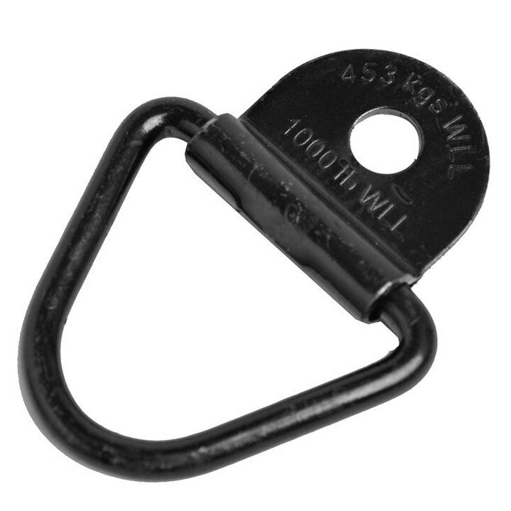 4X Black Bolt-On D-Ring 2 Inch Cargo Strap Tie Down Flatbed Truck Trailer Rings Trucks