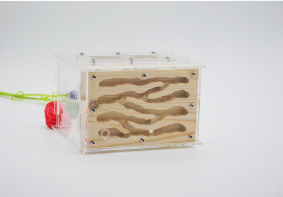 Wooden Ant Nest Acrylic Ant Farm Ants Queen House Insect Cage Anthills Pet Ant House Granja De Hormiga Hormiguero Size15x14x10cm