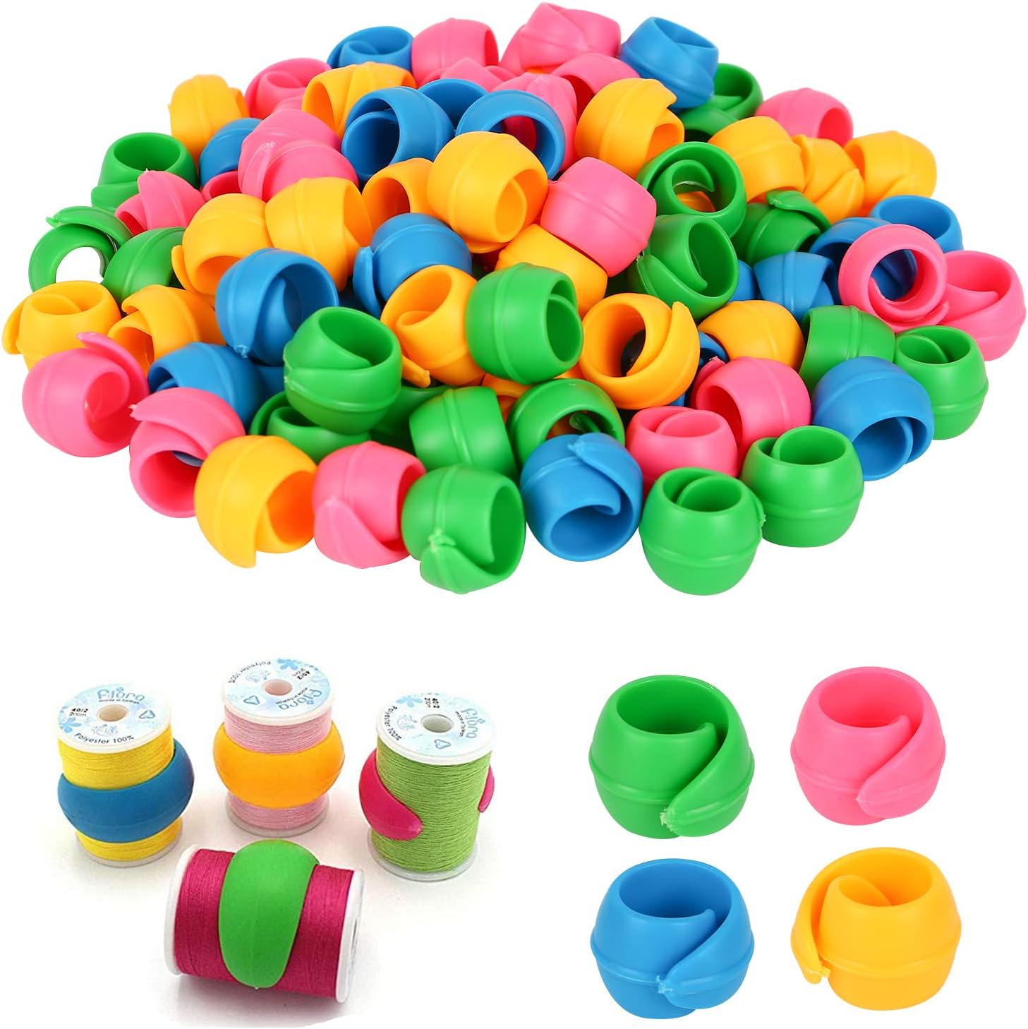 5-20pcs Bobbin Savers/Spool Huggers Prevent Thread Tails from Unwinding No Loose Ends for Sewing/Embroidery Machine Thread Spool
